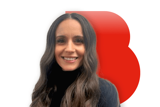 Lorah Avery from Biffa standing before a Biffa logo after sharing tips for Simpler Recycling