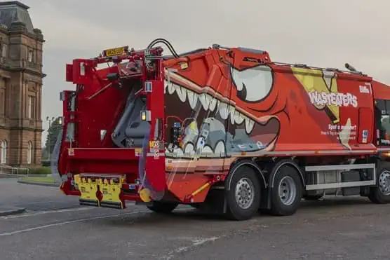 Wasteater truck in Glasgow