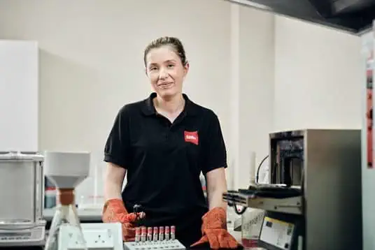 Biffa employee in lab
