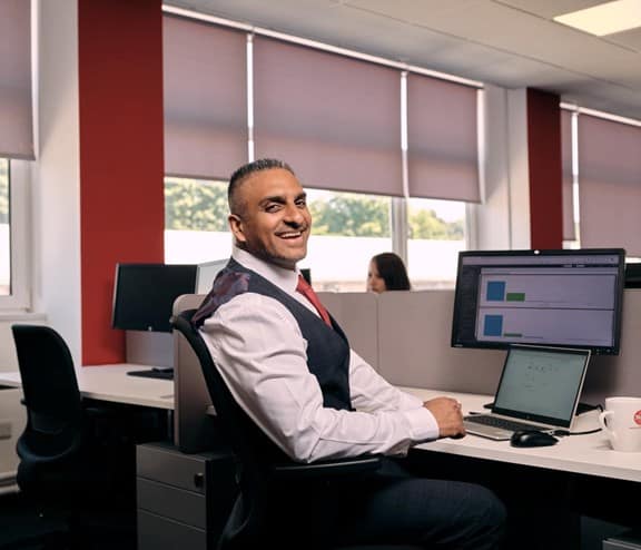 Male employee in office