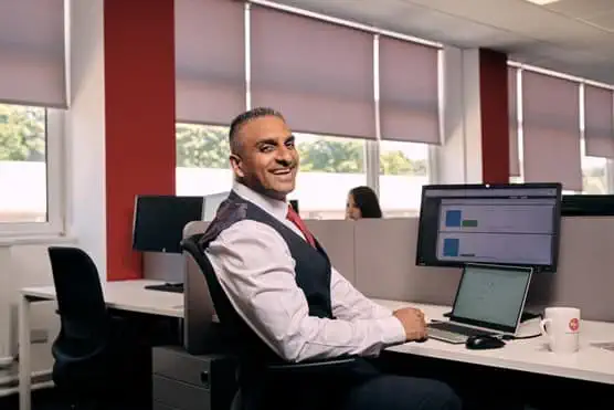 Male employee in office