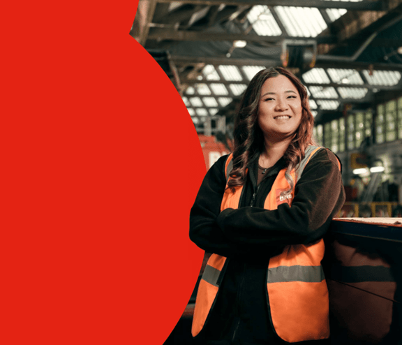 Biffa employee with crossed arms