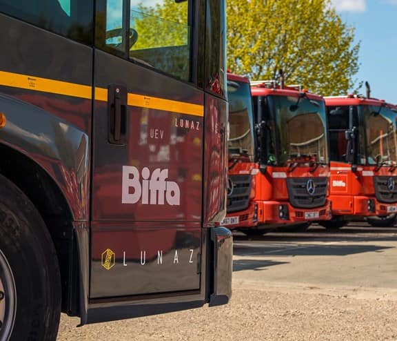 Biffa Lunaz clean trucks