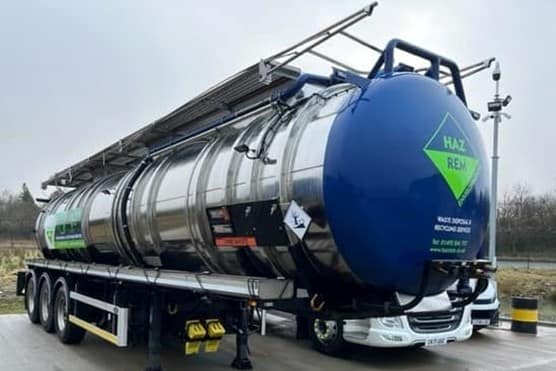 Biffa's newly acquired Hazrem hazardous waste collection truck