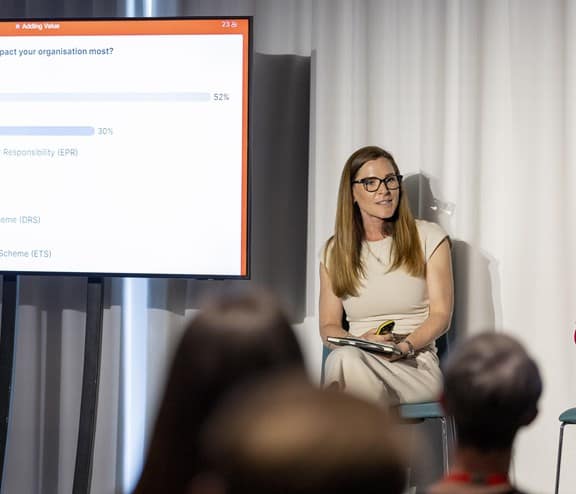 Carla Brian presenting at the awards