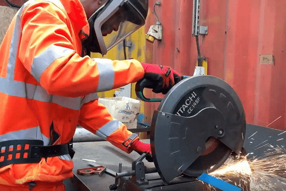 Biffa engineering apprentice Jermaine Bennett working