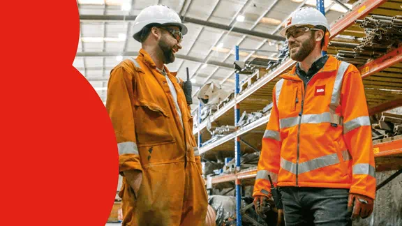 Biffa employees in conversation